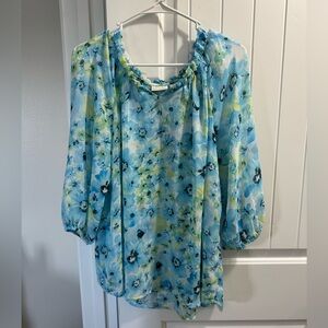 Kim Rogers Petite Floral Shirt